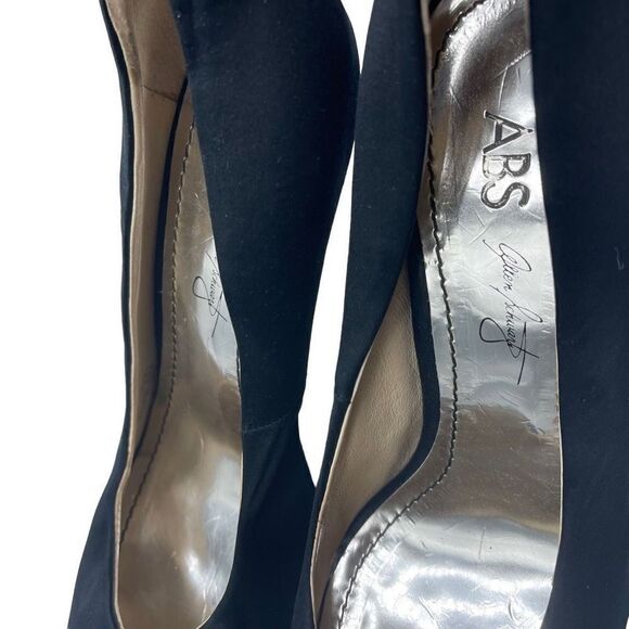 ABS Women's Pump Shoes 4.5 Inches Heels Stiletto Close Round Toe Black Size 8 - Picture 7 of 13